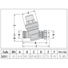 Réducteur de pression écrou libre 3/4" Caleffi