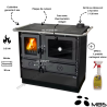 Cuisinière à bois 9.5 kW Ragnar MBS