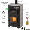Cuisinière à bois Hydro Alma MBS pour chauffage central avec plaque de cuisson