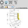 Coude 45 ° conduit double paroi isolé Ediliso25 Edilinox