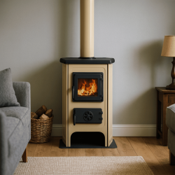 Poêle à bois 6,4 kW Nora MBS avec plaque de cuisson