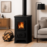 Poêle à bois 6,4 kW Nora MBS avec plaque de cuisson