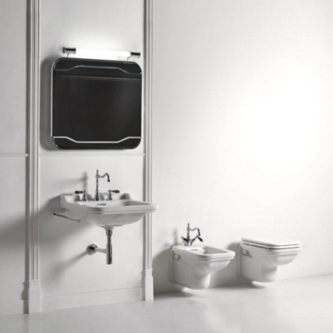 Lavabo céramique à suspendre ou sur colonne WALDORF ONDYNA