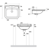 Lavabo céramique à suspendre ou sur colonne WALDORF ONDYNA