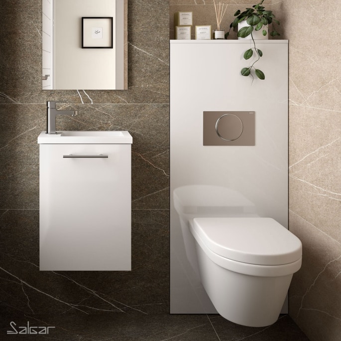 Habillage bâti support WC Unit - Blanc brillant