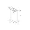 Meuble lave mains - Vert mat