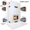 Grille de ventilation 17x17 Classic KAWMET - Couleur Noir