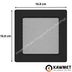 Grille de ventilation 17x17 Classic KAWMET - Couleur Noir
