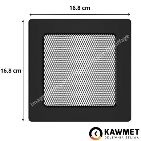 Grille de ventilation 17x17 Classic KAWMET - Couleur Noir