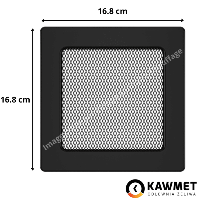 Grille de ventilation 17x17 Classic KAWMET - Couleur Noir