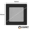 Grille de ventilation 17x17 Classic KAWMET - Couleur Noir