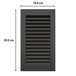 Grille de ventilation 30x17 Hide Vertical Kawmet - Couleur noir