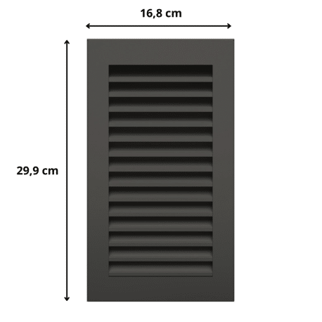 Grille de ventilation Hide Vertical 30x17 - Couleur noir
