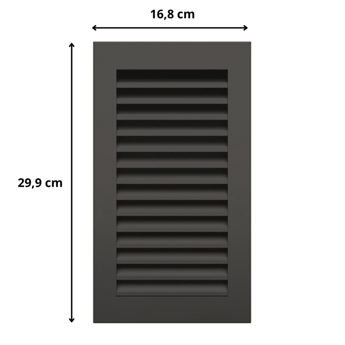 Grille de ventilation Hide Vertical 30x17 - Couleur noir