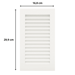 Grille de ventilation 30x17 Hide Vertical Kawmet - Couleur blanc