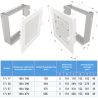 Grille de ventilation avec store 17x17 Classic KAWMET