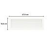 Grille de ventilation 17x49 Hide Vertical Kawmet