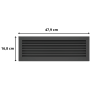Grille de ventilation 17x49 Hide Vertical Kawmet