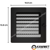 Grille de ventilation 17x17 Classic KAWMET - Couleur Noir