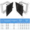 Grille de ventilation 17x17 Classic KAWMET - Couleur Noir