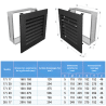 Grille de ventilation 17x49 Hide Kawmet - Couleur noir