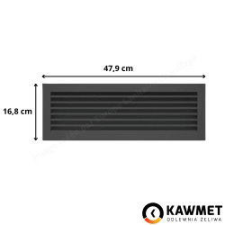 Grille de ventilation 17x49 Hide Kawmet - Couleur noir