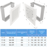 Grille de ventilation avec store 17x37 Classic KAWMET - Couleur Blanc