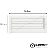 Grille de ventilation avec store 17x37 Classic KAWMET - Couleur Blanc