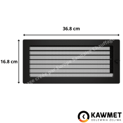 Grille de ventilation avec store 17x37 Classic KAWMET - Couleur Noir