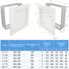 Grille de ventilation 17x17 Hide KAWMET