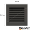 Grille de ventilation 17x17 Hide KAWMET