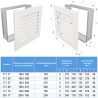 Grille de ventilation 17x17 Hide KAWMET - Couleur Blanc