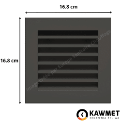 Grille de ventilation 17x17 Hide KAWMET - Couleur Noir