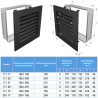 Grille de ventilation 17x17 Hide KAWMET - Couleur Noir