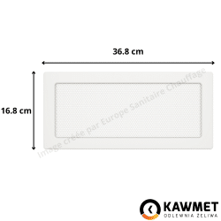 Grille de ventilation 17x37 Classic KAWMET - Couleur Blanc
