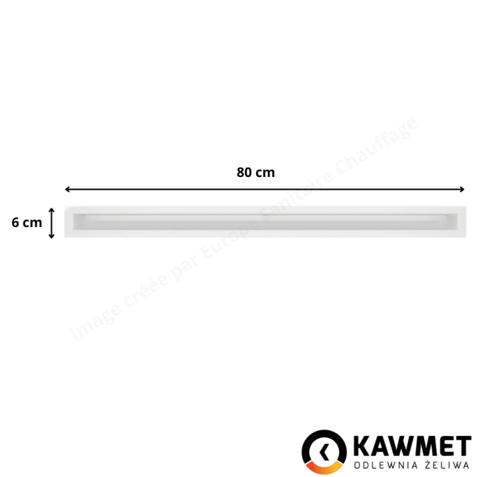 Grille de ventilation 6x80 Loft Kawmet - Couleur blanc