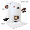 Grille de ventilation 6x100 Loft Kawmet - Couleur noir