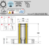 Elément dr finition 50 cm pour conduit double paroi isolé Ediliso25 Edilinox
