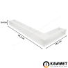Grille de ventilation 95x450x950 Loft Angle Kawmet