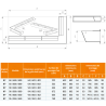 Grille de ventilation 95x450x950 Loft Angle Kawmet
