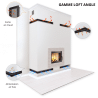 Grille de ventilation angle à droite 60x600x400 Loft Angle KAWMET - Couleur Noir