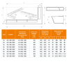 Grille de ventilation angle à gauche 95x450x950 Loft Angle Kawmet - Couleur blanc