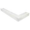 Grille de ventilation angle à gauche 95x450x950 Loft Angle Kawmet - Couleur blanc