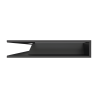 Grille de ventilation angle à gauche 95x450x950 Loft Angle Kawmet - Couleur noir
