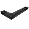 Grille de ventilation angle à droite 95x950x450 Loft Angle Kawmet - Couleur noir