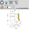 Coude 30 degrés conduit double paroi isolé Edilinox - Diamètre 150 mm