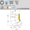 Coude 30 degrés conduit double paroi isolé Edilinox - Diamètre 150 mm