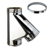 Té 135 degrés conduit double paroi isolé Edilinox - Diamètre 150 mm