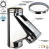 Té 135 degrés conduit double paroi isolé Edilinox - Diamètre 150 mm
