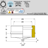 Tampon purge conduit double paroi isolé Edilinox - Diamètre 200 mm